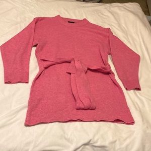 VICI Pink Sweater Dress with Tie Waist
